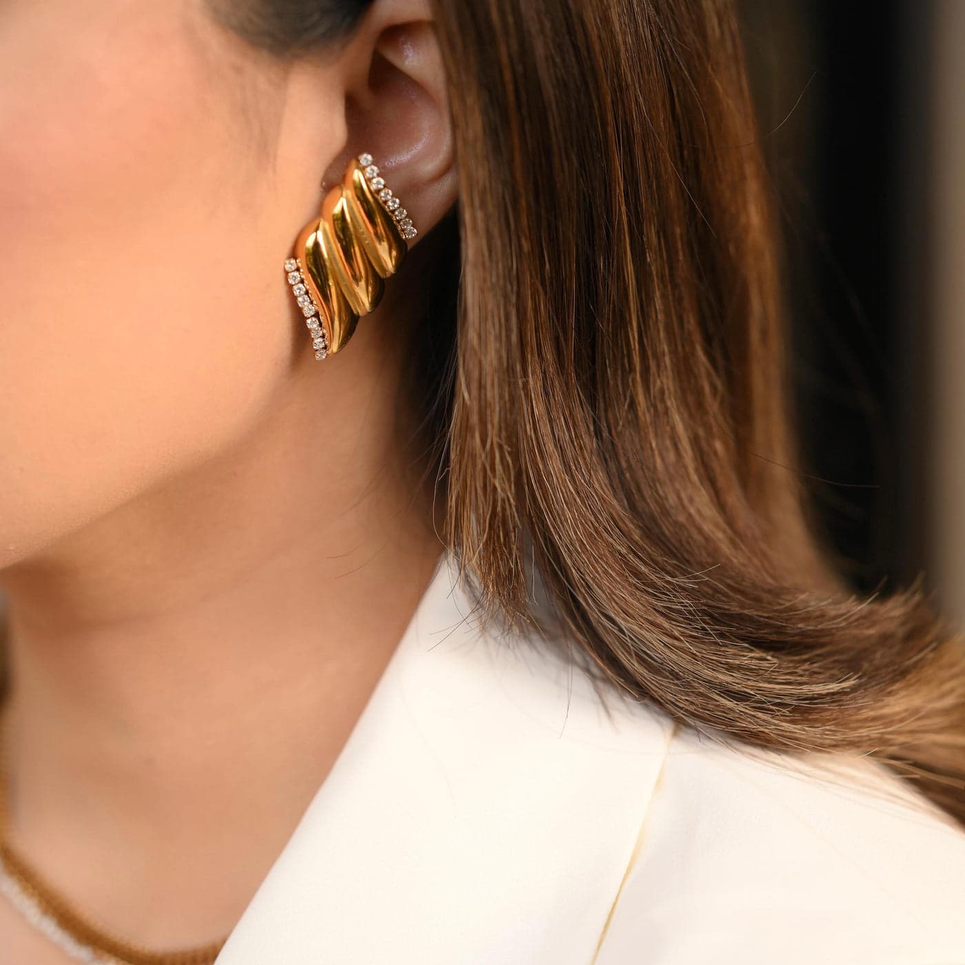 SNAIL STUDDED EARINGS