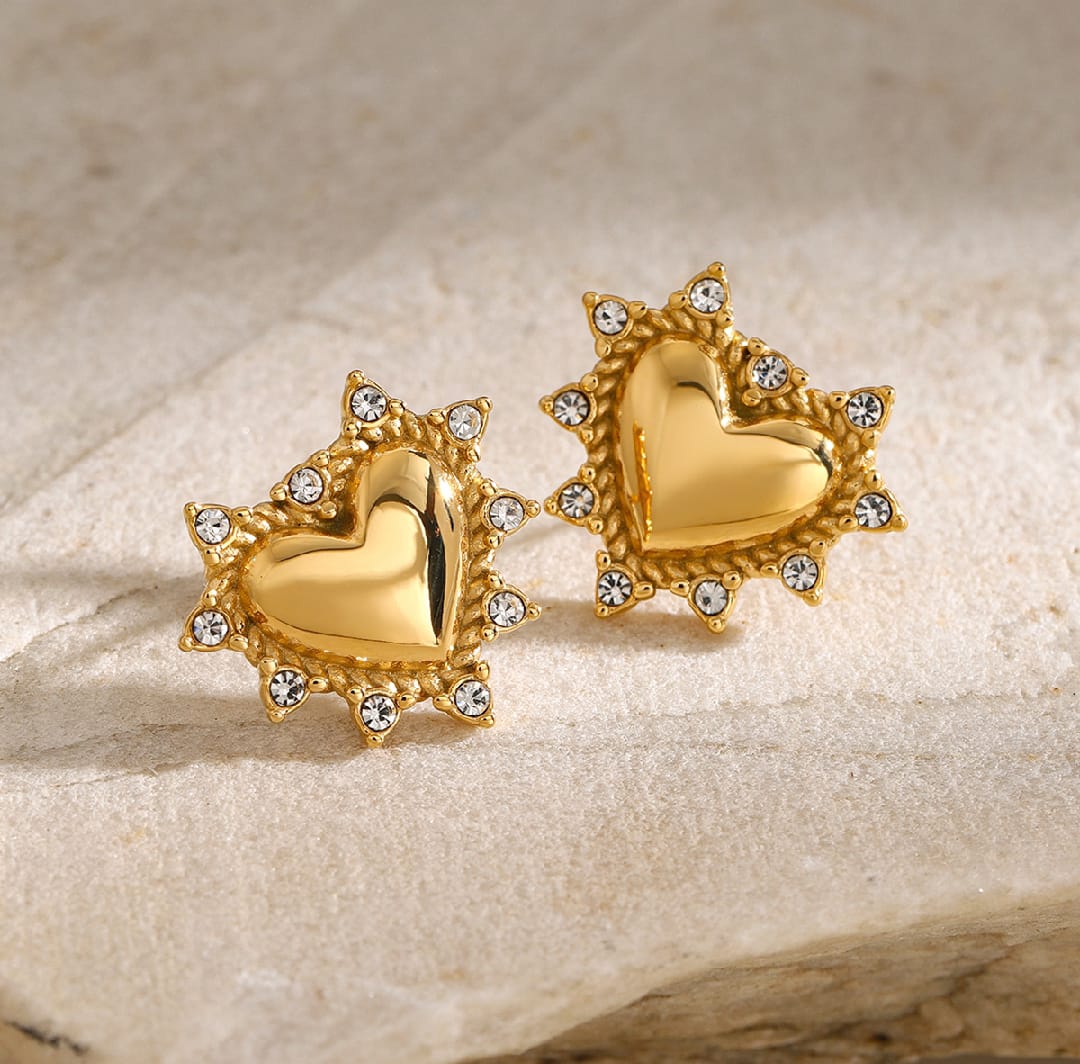 Heart Rhinstone Earings