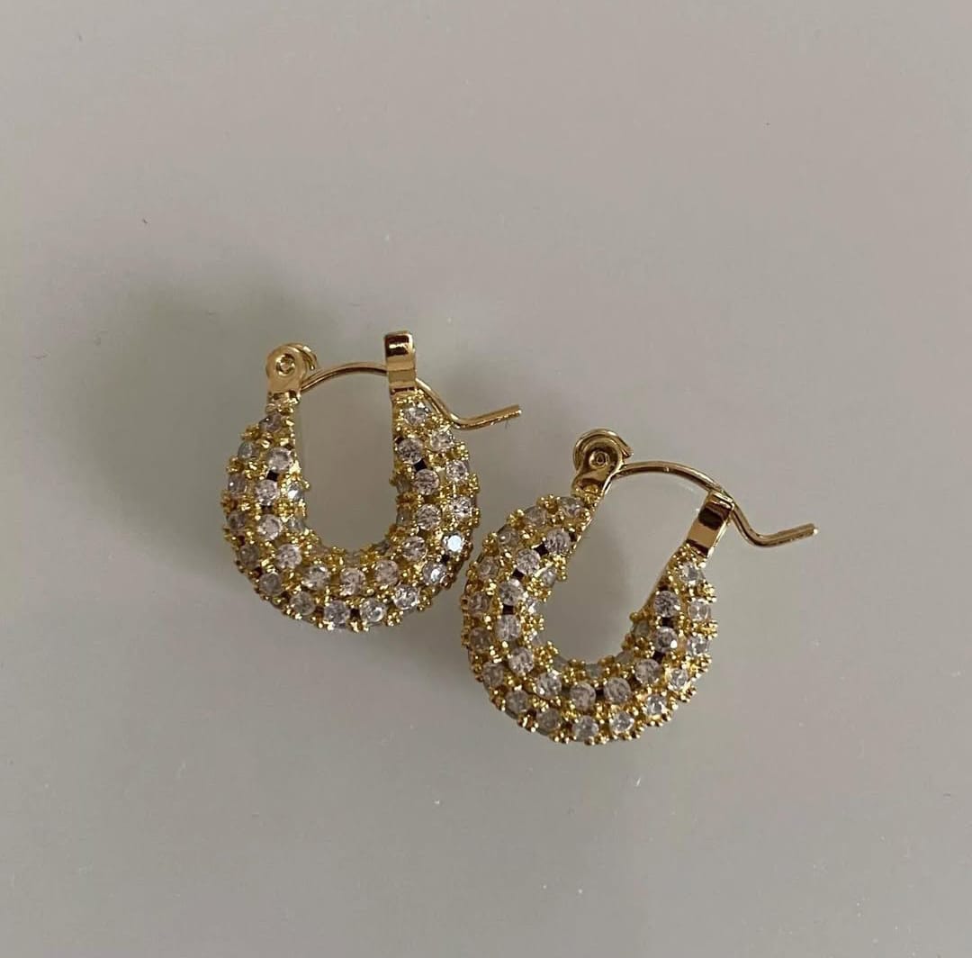 Mini Studded Hoops