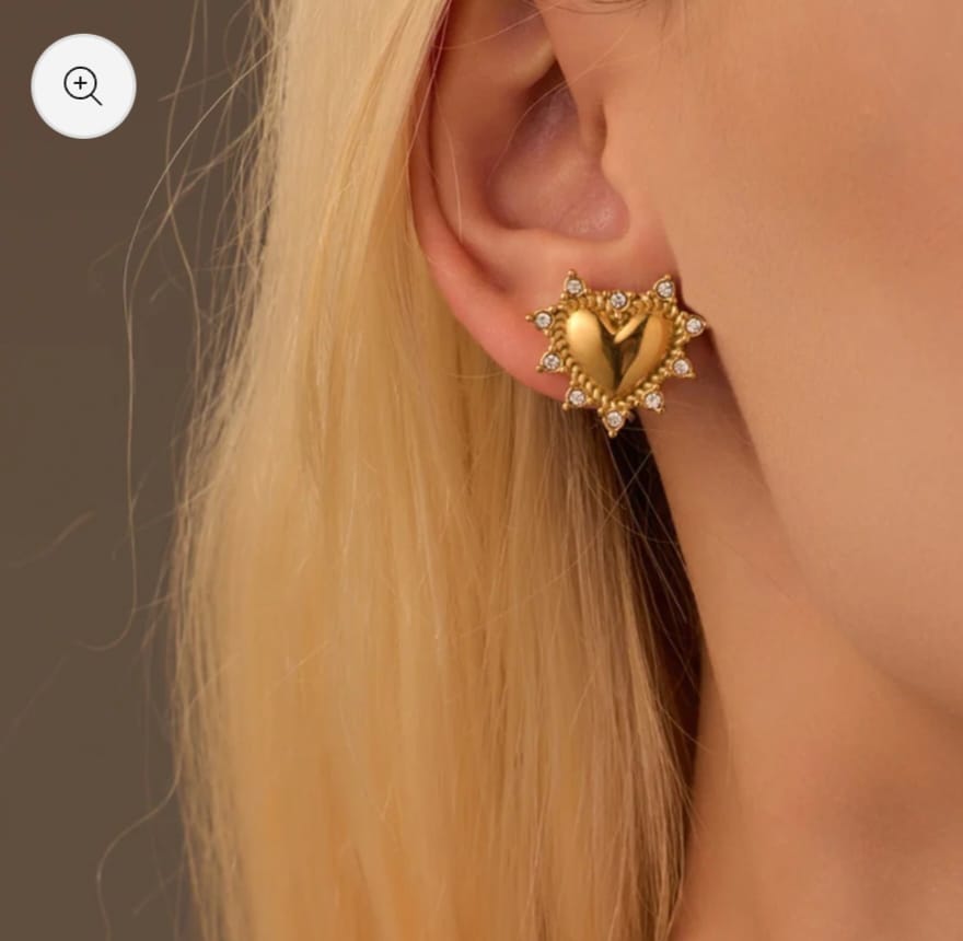 Heart Rhinstone Earings