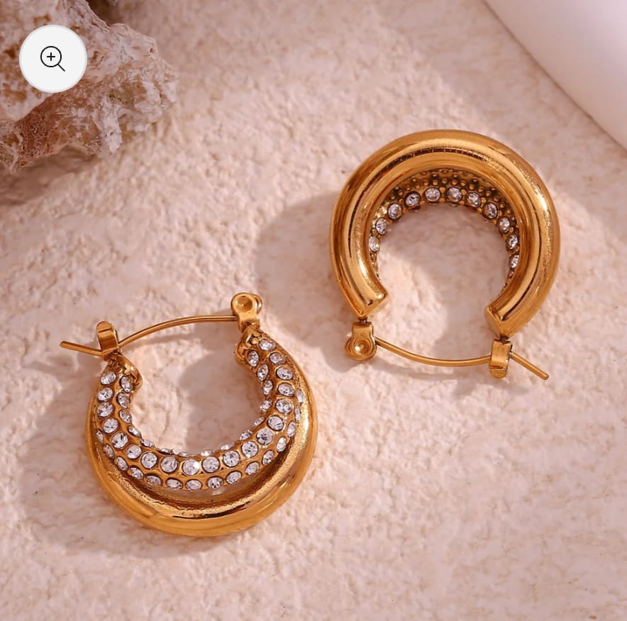 Rhinstone Hoops