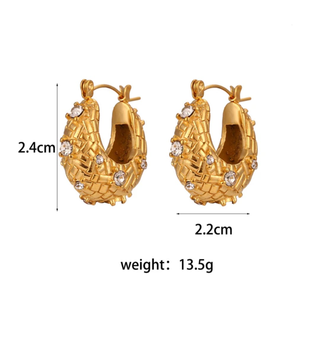 mini textured hoops