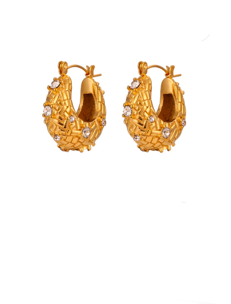 mini textured hoops