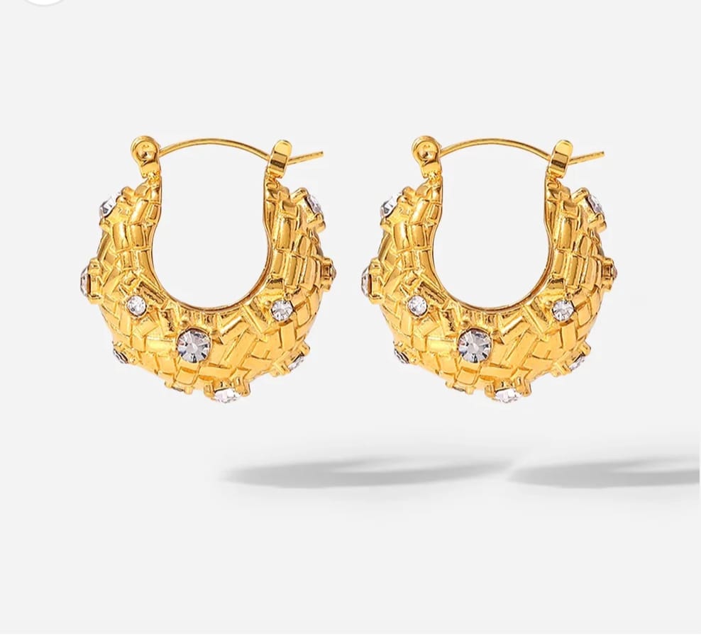 mini textured hoops