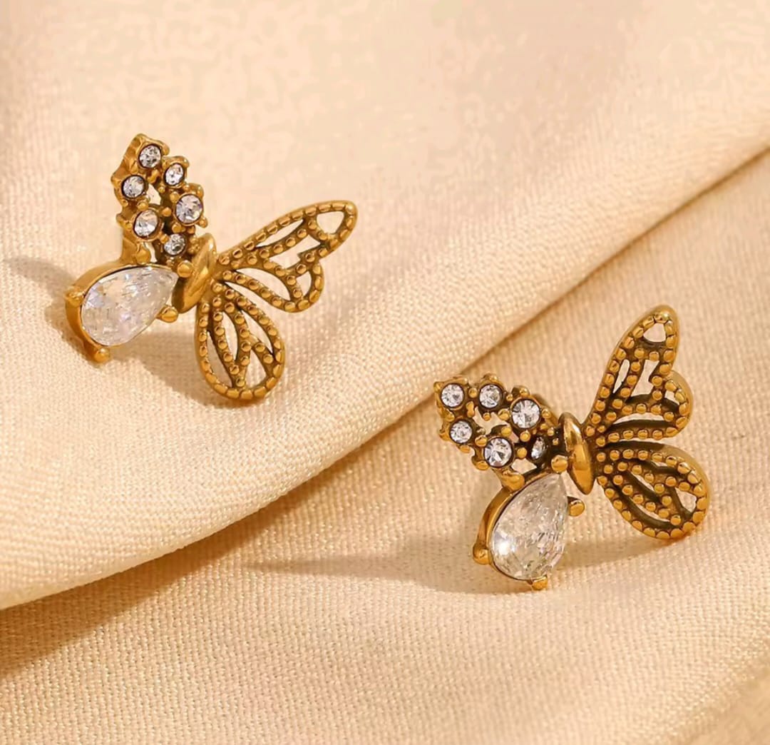 Mini butterfly studs.