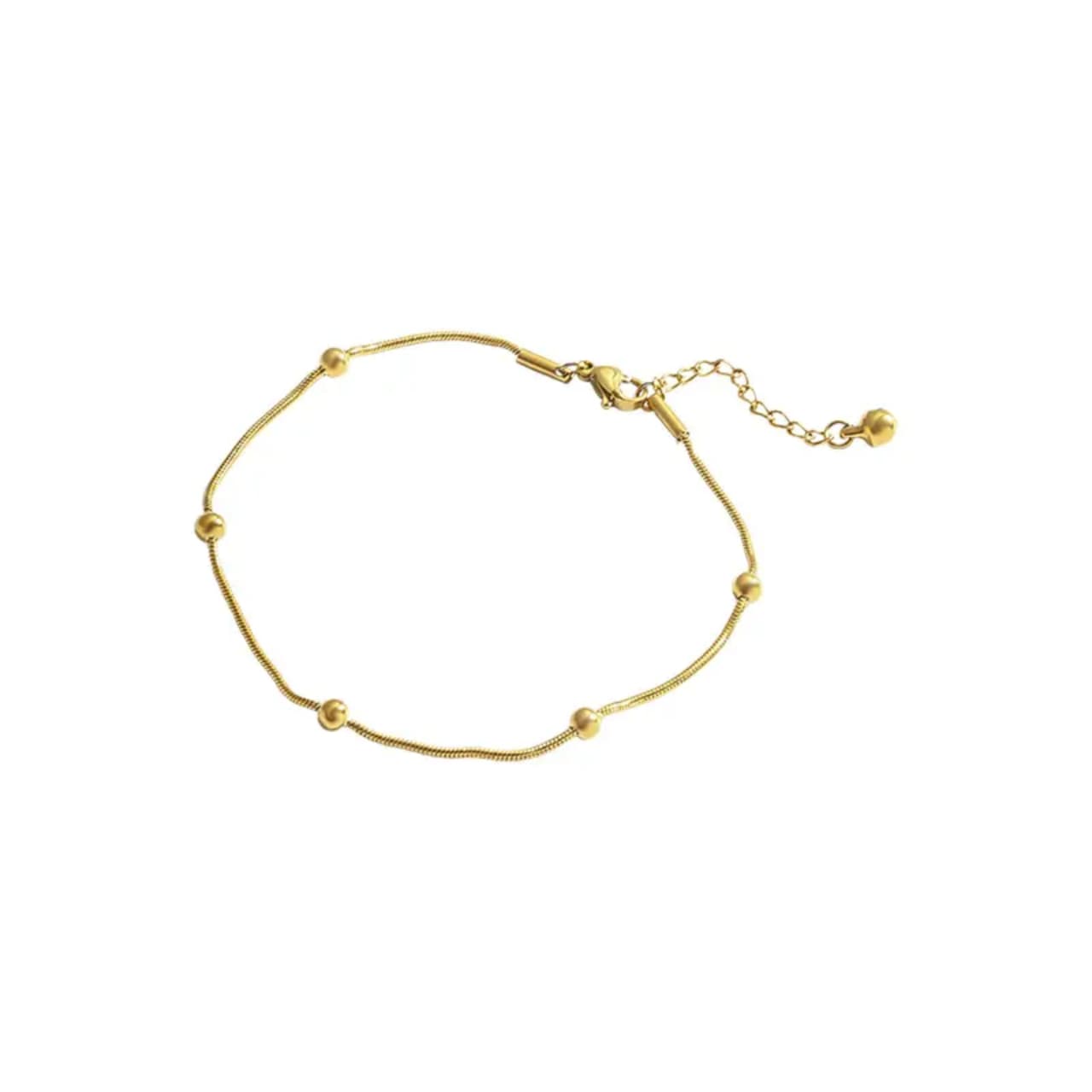 minimalist studded anklet