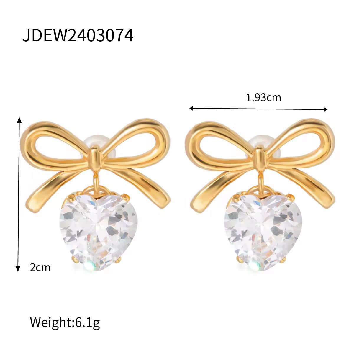 BOW STONE EARINGS