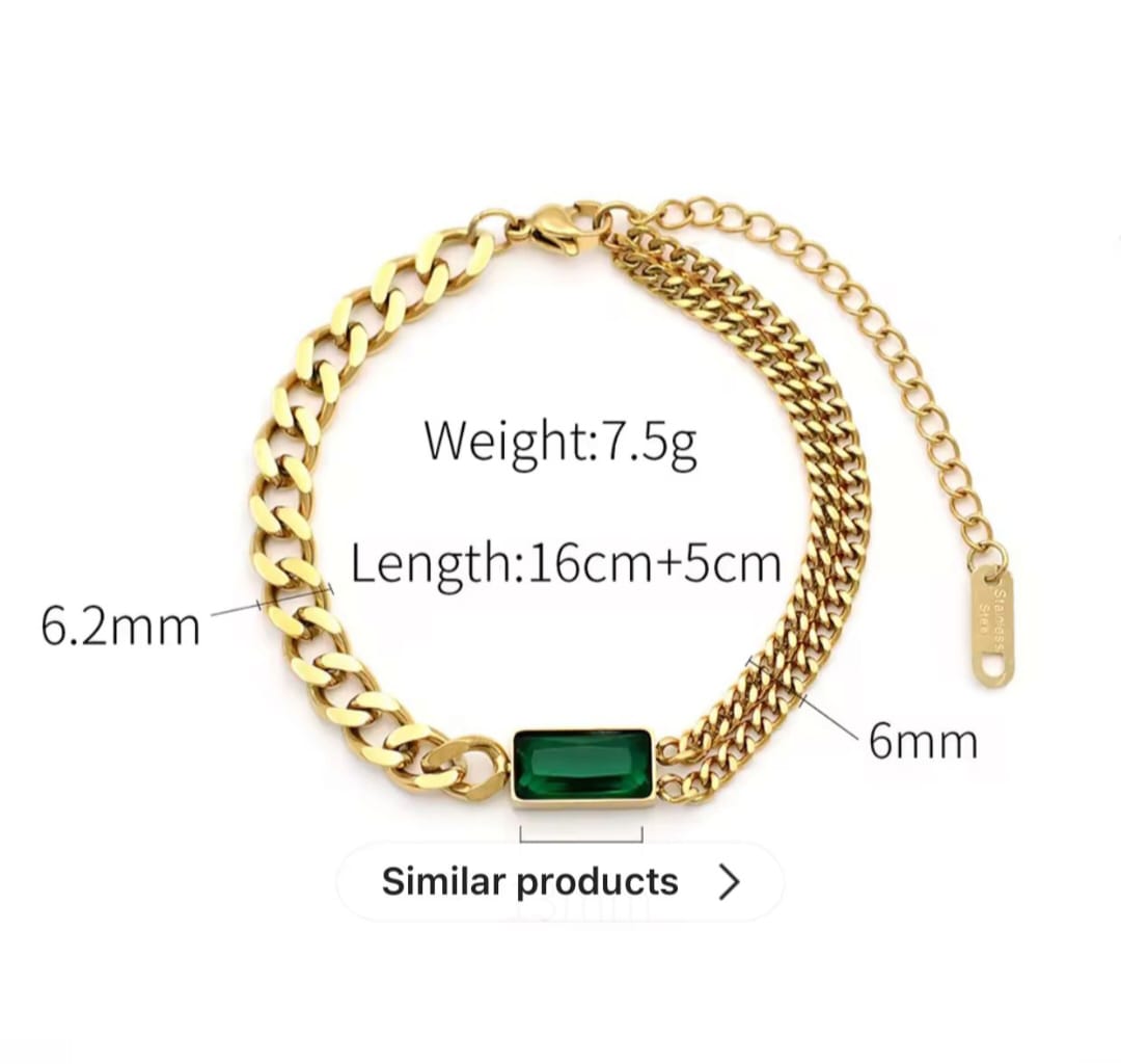 EMERLD CHAIN BRACELET