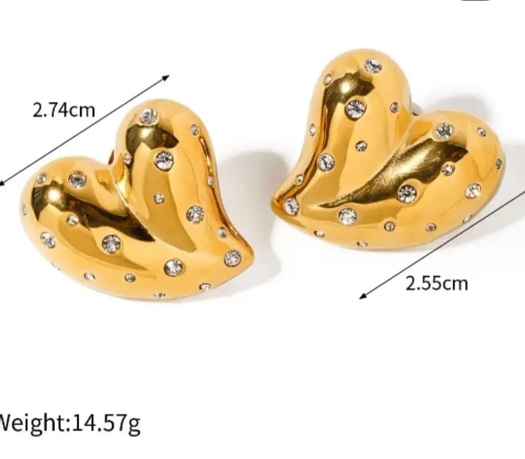 RHINSTONE STONE EARINGS