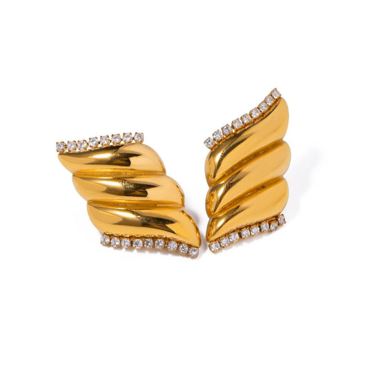 SNAIL STUDDED EARINGS