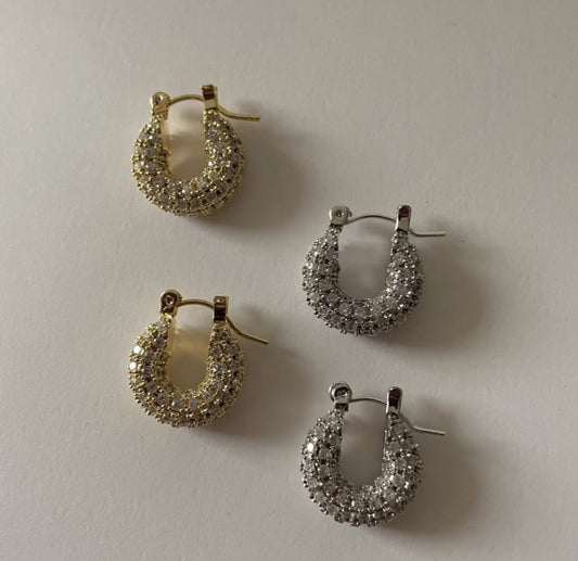 Mini Studded Hoops