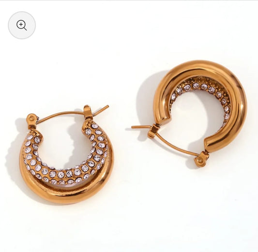 Rhinstone Hoops