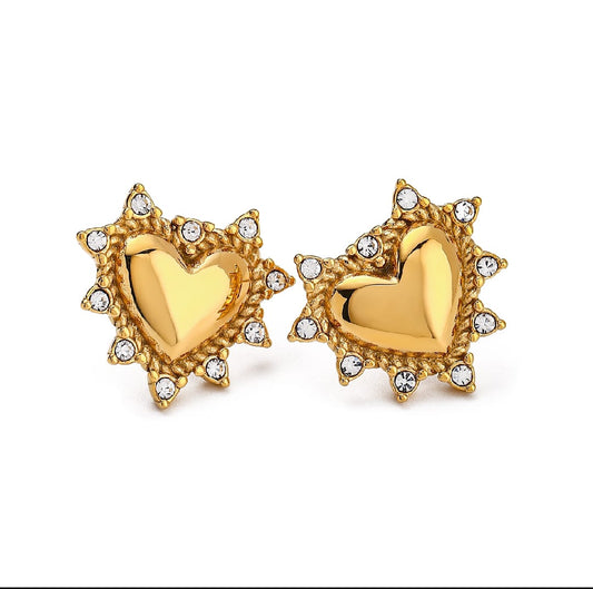 Heart Rhinstone Earings