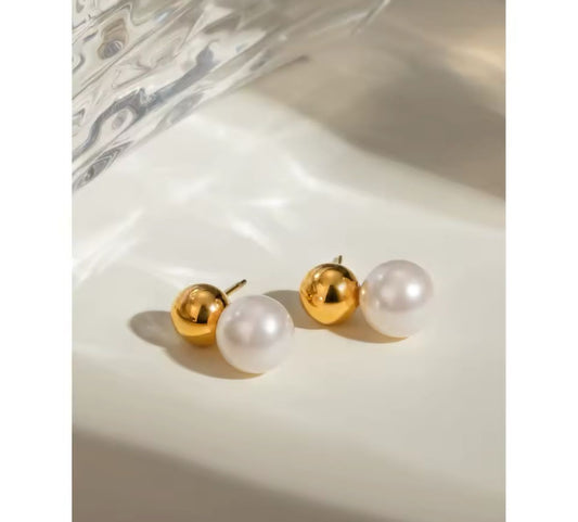 Mini Pearl Hoops
