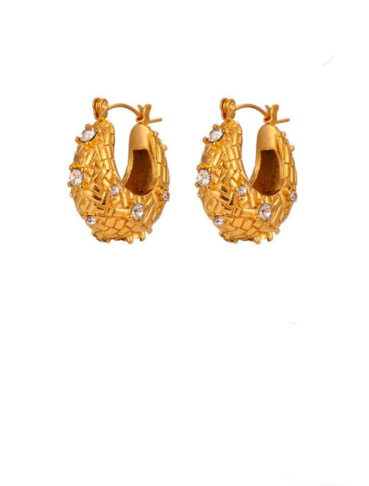 mini textured hoops