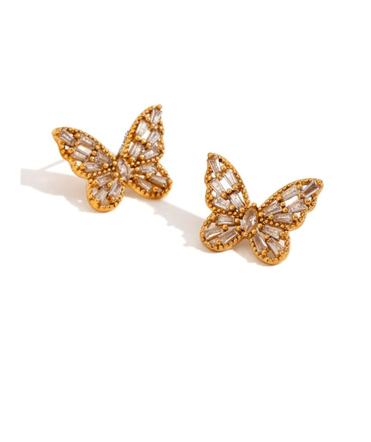 rhinstone floral studs