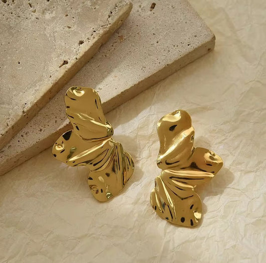 Half floral earings