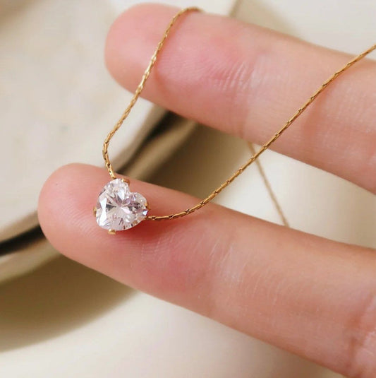 CRYSTAL HEART PENDENT