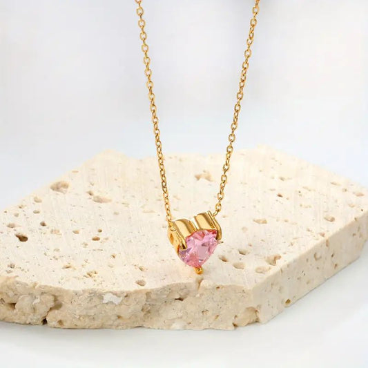 ROSE PINK CRYSTAL PENDENT
