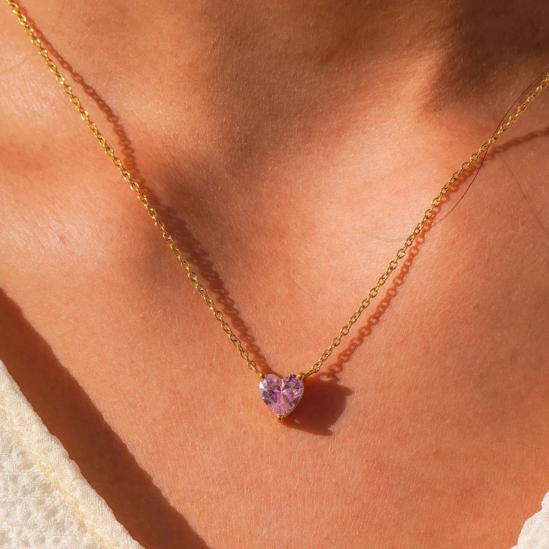 ROSE PINK CRYSTAL PENDENT