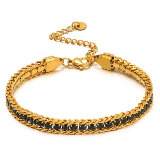 BLACK RHIN STONE BRACELET