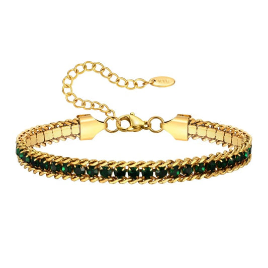 GREEN RHINSTONE BRACELET