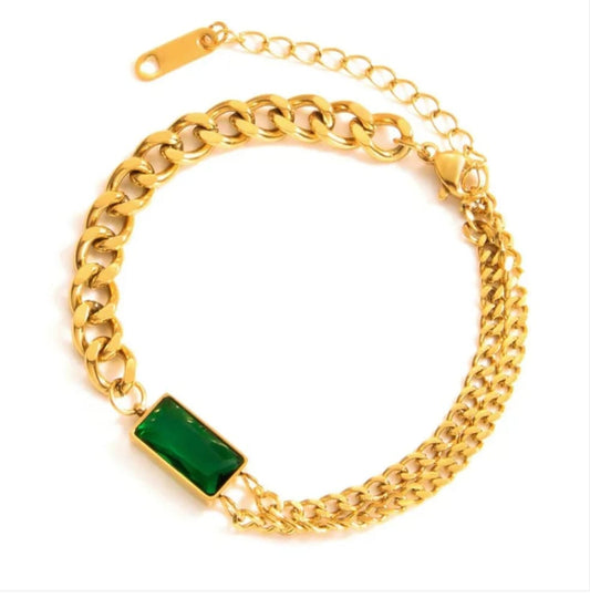 EMERLD CHAIN BRACELET